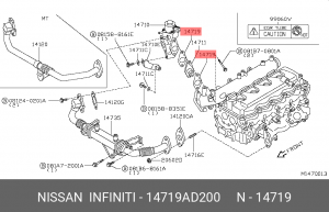 Прокладка 14719AD200 NISSAN