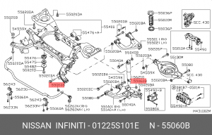 Гайка 01225-S101E NISSAN