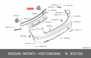 Кронштейн заднего бампера H5210-4EAMA NISSAN
