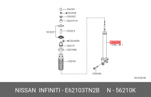 Амортизатор задний gas.twin tube E6210-3TN2B NISSAN