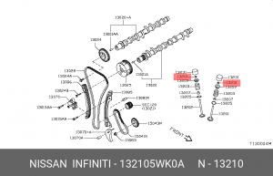 Сухарь (деталь сухар 13210-5WK0A NISSAN