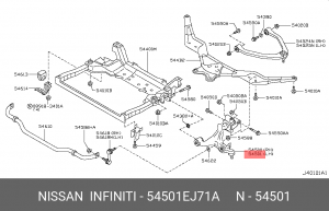 54501EJ71A NISSAN Рычаг 54501-EJ71A NISSAN