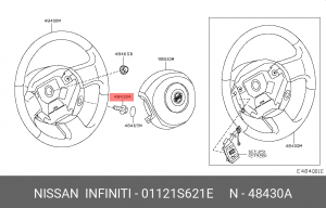 Болт 01121-S621E NISSAN