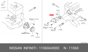 Корпус термостата 11060AX000 NISSAN