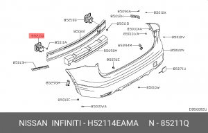 Кронштейн усилителя бампера H52114EAMA NISSAN