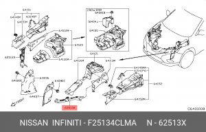 Панель кузова передняя F25134CLMA NISSAN