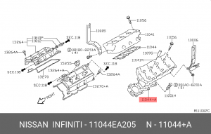 Прокладка ГБЦ 11044-EA205 NISSAN