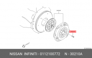 Подшипник опорный стойки 01121-00772 NISSAN