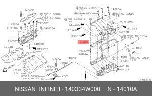 Прокладка 14033-4W000 NISSAN