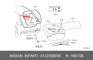 Гайка NISSAN 01225-S805E NISSAN