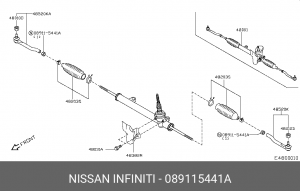 Гайка металлическая (гайка фиксирующая наконечник) 089115441A NISSAN